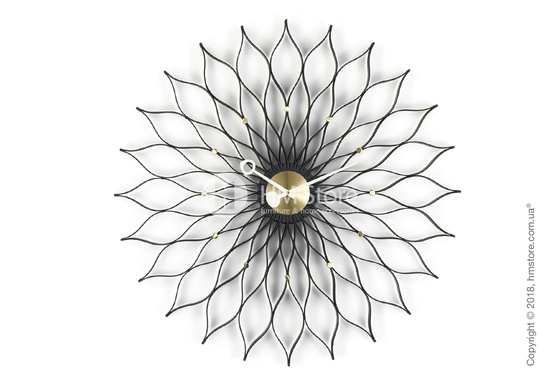 Часы настенные Vitra Sunflower Clock, Black