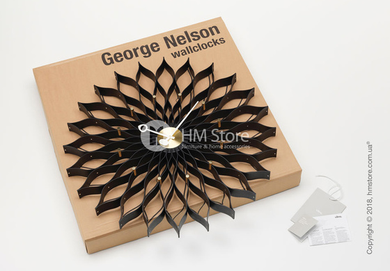 Часы настенные Vitra Sunflower Clock, Black