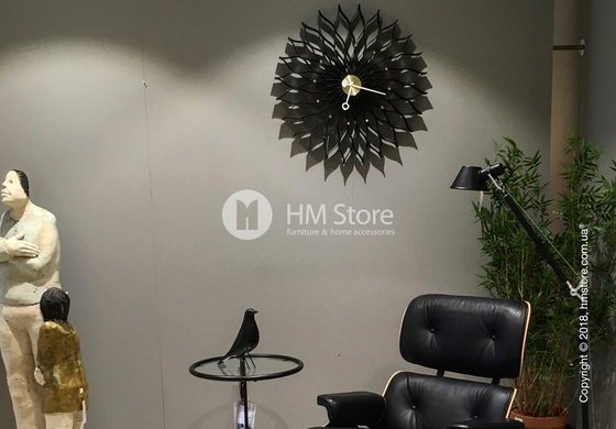 Часы настенные Vitra Sunflower Clock, Black