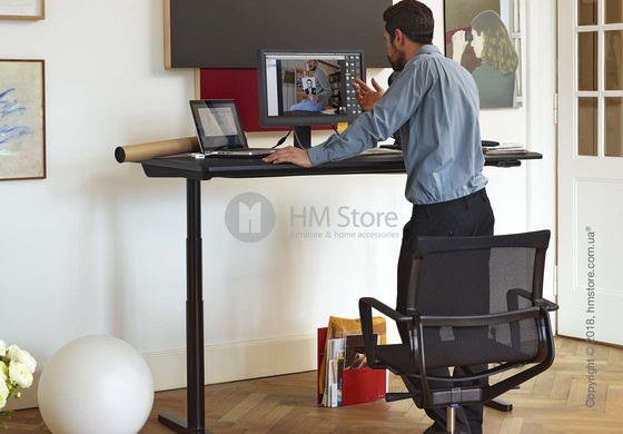 Стол Vitra Tyde Sit-Stand Table 1600x800, Black