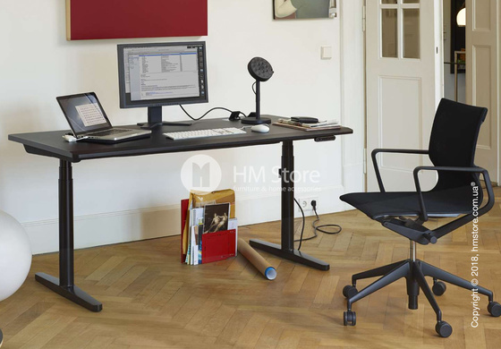 Стол Vitra Tyde Sit-Stand Table 1600x800, Black