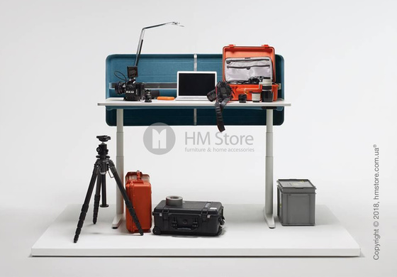 Стол Vitra Tyde Sit-Stand Table With Partition 1600x800, White