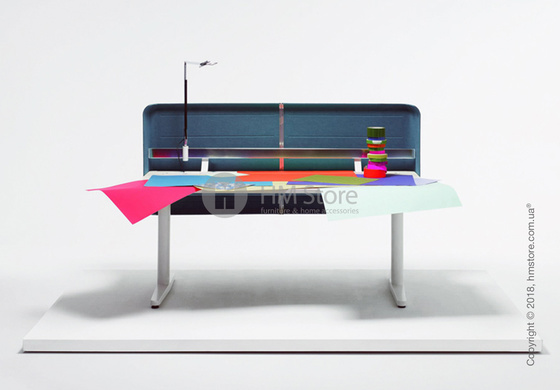 Стол Vitra Tyde Sit-Stand Table With Partition 1600x800, White