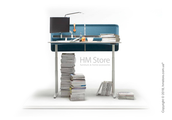 Стол Vitra Tyde Sit-Stand Table With Partition 1600x800, White