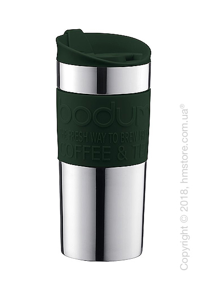 Термокружка Bodum Travel Mug Silver 350 мл, Dark Green