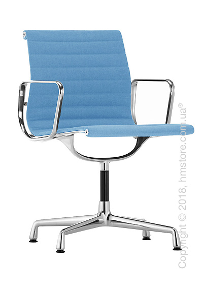 Кресло Vitra Aluminium Chair EA 103, Fabric Blue Ivory