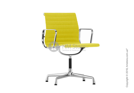 Кресло Vitra Aluminium Chair EA 103, Fabric Yellow Pastel Green