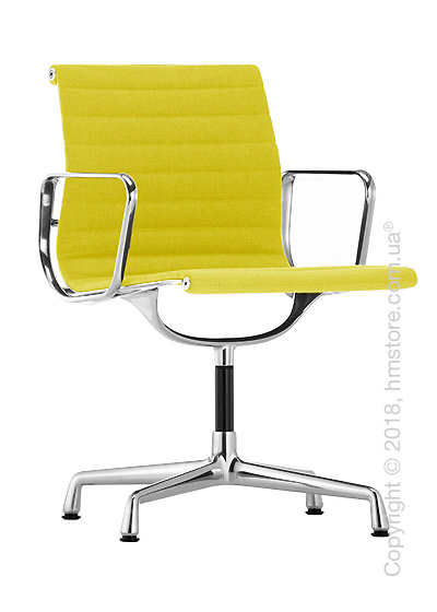 Кресло Vitra Aluminium Chair EA 103, Fabric Yellow Pastel Green