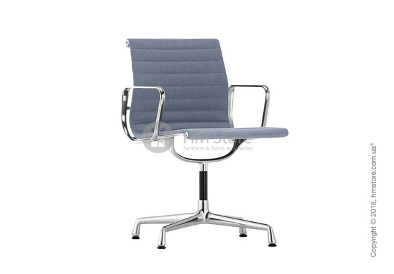 Кресло Vitra Aluminium Chair EA 103, Fabric Dark Blue Ivory