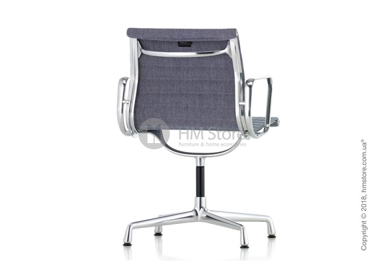 Кресло Vitra Aluminium Chair EA 103, Fabric Dark Blue Ivory