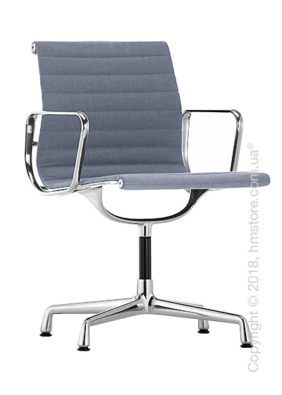 Кресло Vitra Aluminium Chair EA 103, Fabric Dark Blue Ivory