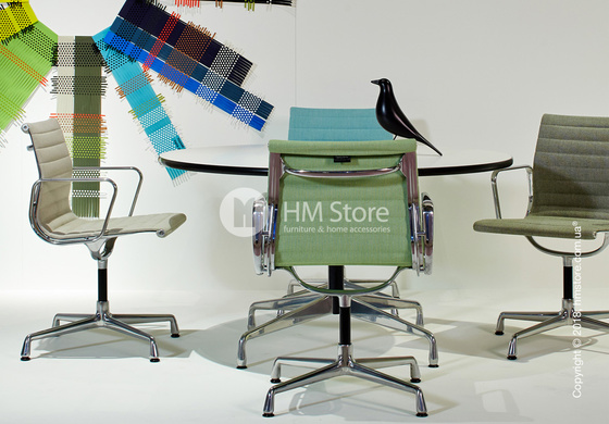 Кресло Vitra Aluminium Chair EA 103, Fabric Grass-Green Ivory