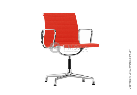 Кресло Vitra Aluminium Chair EA 103, Fabric Coral Poppy Red