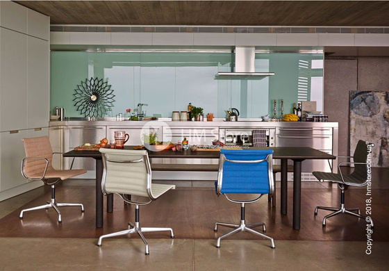 Кресло Vitra Aluminium Chair EA 103, Fabric Nero