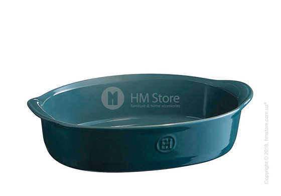 Форма для выпечки овальная 35 х 22,5 см Emile Henry Ovenware, Blue Flame