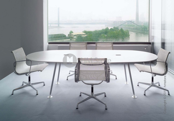 Кресло Vitra Aluminium Chair EA 103, Netweave Bianco