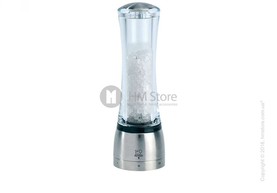 Мельница для соли Peugeot Daman 21 см, Transparent and Stainless Steel