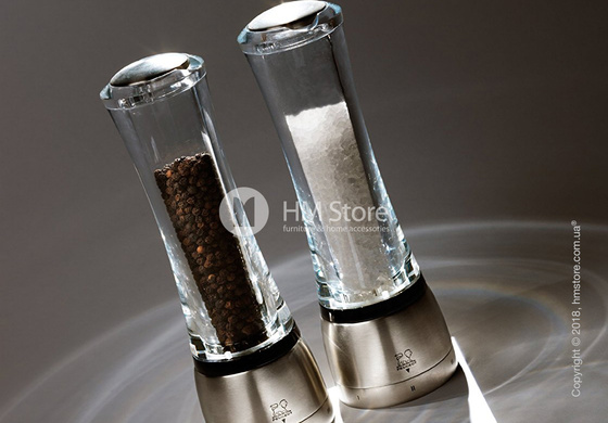 Мельница для соли Peugeot Daman 21 см, Transparent and Stainless Steel