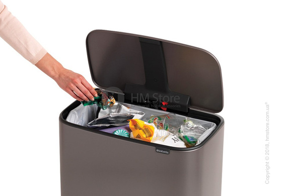Ведро для мусора Brabantia Bo Pedal Bin 36 л, Platinum