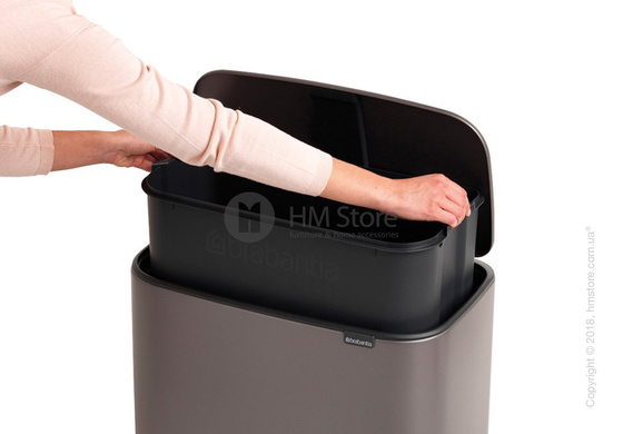 Ведро для мусора Brabantia Bo Pedal Bin 36 л, Platinum