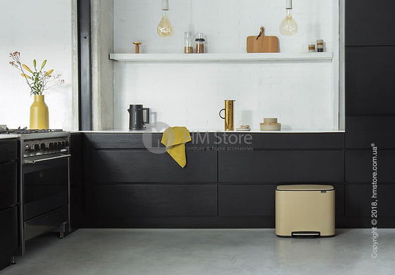 Ведро для мусора Brabantia Bo Pedal Bin Luxury 36 л, Mineral Golden Beach