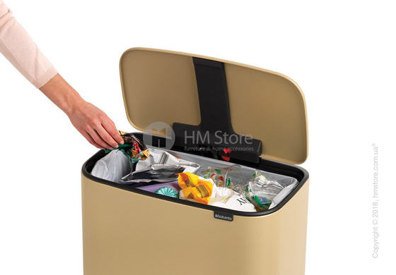 Ведро для мусора Brabantia Bo Pedal Bin Luxury 36 л, Mineral Golden Beach