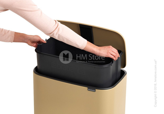 Ведро для мусора Brabantia Bo Pedal Bin Luxury 36 л, Mineral Golden Beach