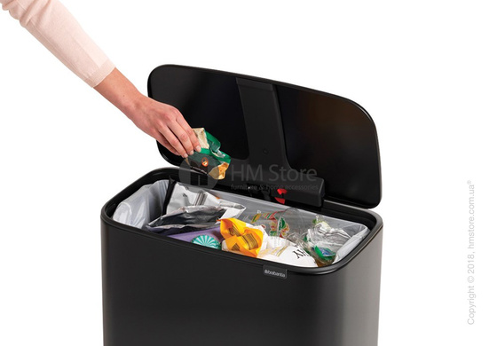 Ведро для мусора Brabantia Bo Pedal Bin 36 л, Matt Black