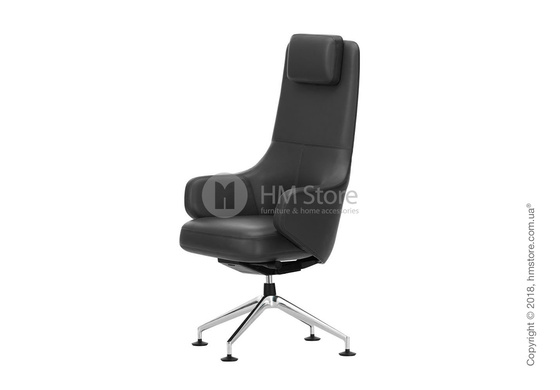 Кресло Vitra Grand Executive Conference Highback, Leather Asphalt
