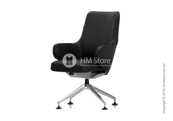 Кресло Vitra Grand Executive Conference Lowback, Leather Nero