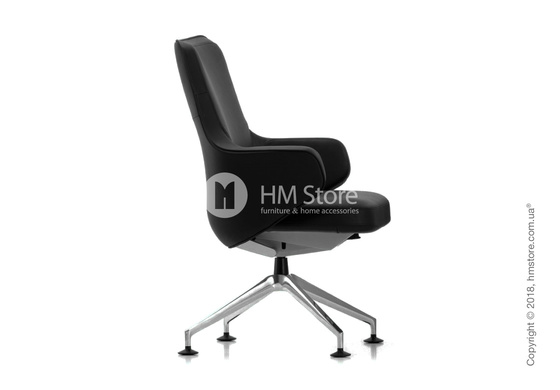 Кресло Vitra Grand Executive Conference Lowback, Leather Nero