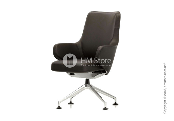 Кресло Vitra Grand Executive Conference Lowback, Leather Marron