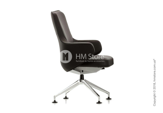 Кресло Vitra Grand Executive Conference Lowback, Leather Marron