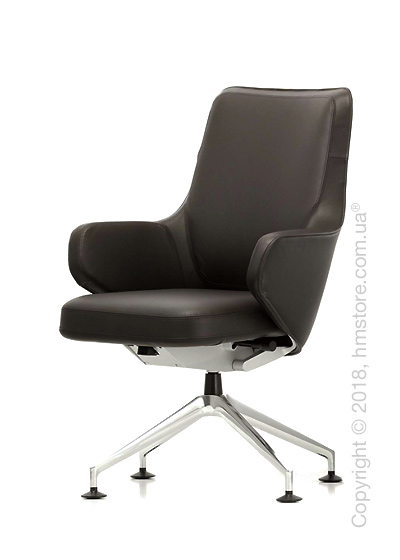 Кресло Vitra Grand Executive Conference Lowback, Leather Marron