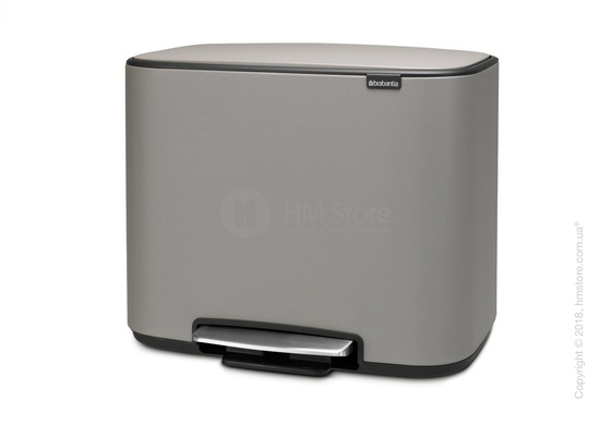 Ведро для мусора Brabantia Bo Pedal Bin Luxury 36 л, Mineral Concrete Grey