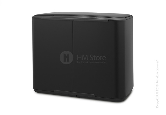 Ведро для сортировки мусора трехсекционное Brabantia Bo Pedal Bin 11/11/11 л, Matt Black