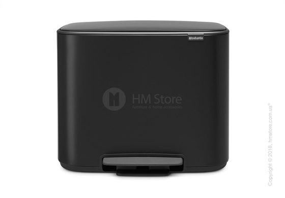 Ведро для сортировки мусора трехсекционное Brabantia Bo Pedal Bin 11/11/11 л, Matt Black