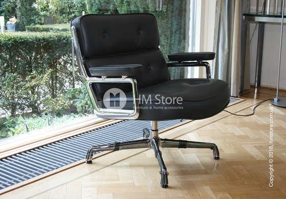 Кресло Vitra Lobby Chair ES 105, Leather Asphalt