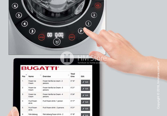 Блендер стационарный Bugatti Vento Professional, Silver