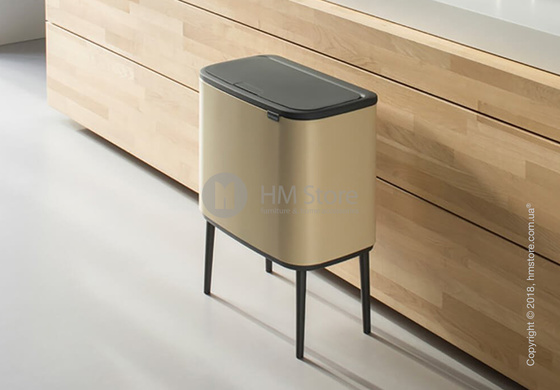 Ведро для мусора Brabantia Bo Touch Bin Luxury 36 л, Mineral Golden Beach