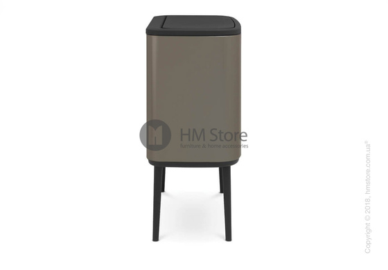 Ведро для сортировки мусора двухсекционное Brabantia Bo Touch Bin 11/23 л, Platinum Ведро для сортировки мусора двухсекционное Brabantia Bo Touch Bin 11/23 л, Platinum