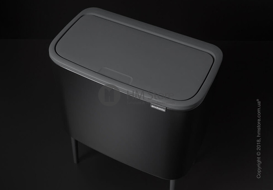 Ведро для сортировки мусора двухсекционное Brabantia Bo Touch Bin 11/23 л, Matt Black