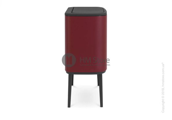Ведро для сортировки мусора двухсекционное Brabantia Bo Touch Bin Luxury 11/23 л, Mineral Windsor Red