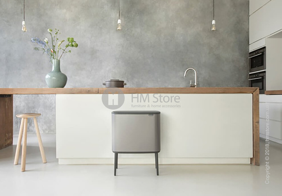 Ведро для сортировки мусора трехсекционное Brabantia Bo Touch Bin 11/11/11 л, Platinum