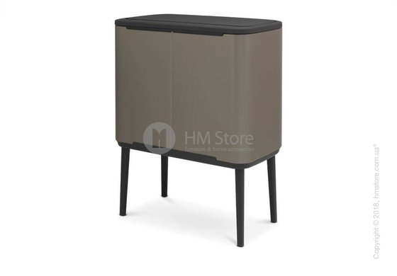 Ведро для сортировки мусора трехсекционное Brabantia Bo Touch Bin 11/11/11 л, Platinum