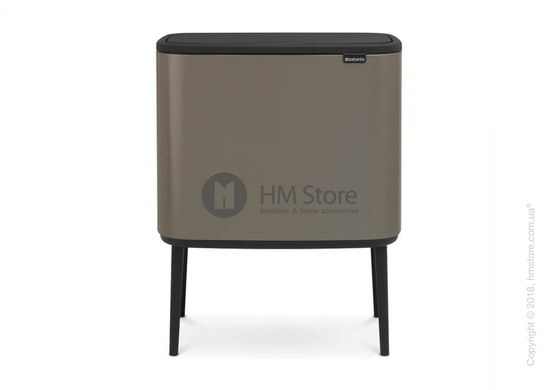 Ведро для сортировки мусора трехсекционное Brabantia Bo Touch Bin 11/11/11 л, Platinum