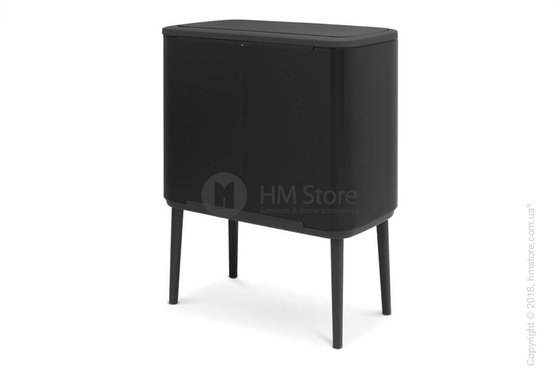 Ведро для сортировки мусора трехсекционное Brabantia Bo Touch Bin 11/11/11 л, Matt Black