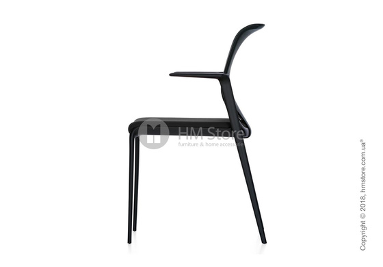 Кресло Vitra MedaSlim with black armrests, Netline Nero