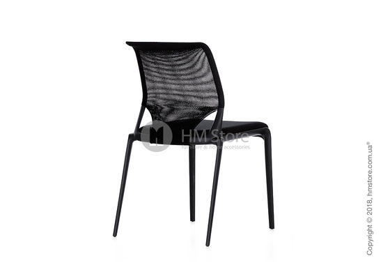 Кресло Vitra MedaSlim without armrests, Netline Nero Кресло Vitra MedaSlim without armrests, Netline Nero