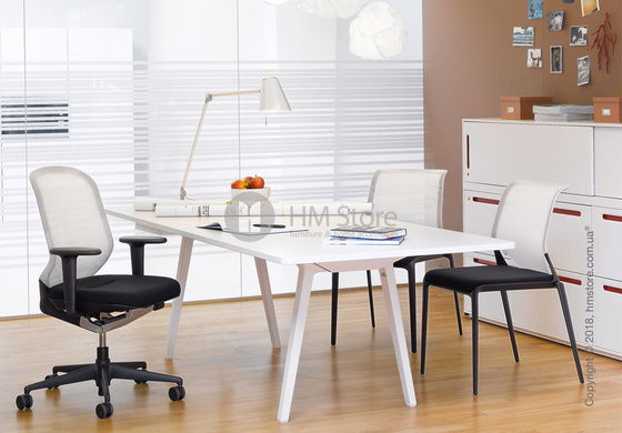 Кресло Vitra MedaSlim without armrests, Netline Nero Кресло Vitra MedaSlim without armrests, Netline Nero